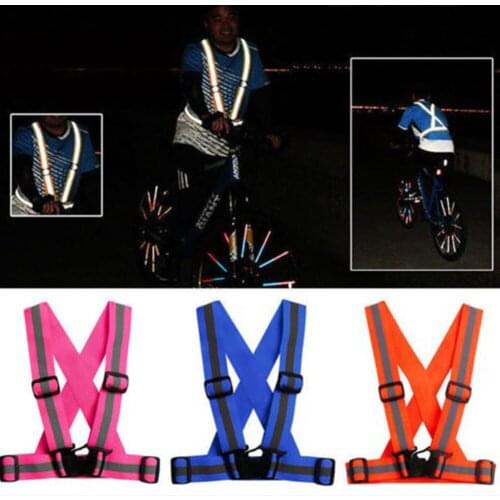 Reflective Adjustable Safety Security High Visibility Vest Gear Stripes Jacket Cycling Night Running Protective Vest