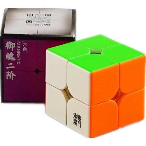 YJ Yupo V2 M 2x2x2 Magnetic Speed Cube yj yupo v2 mCube Puzzle Professional Educational Toys for kids Children Gift
