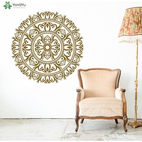 YOYOYU Wall Decal Indian Mandala Flower Vinyl Wall Stickers Art Mural Bohemian Design Yoga Studio Modern Removable Decor SY957