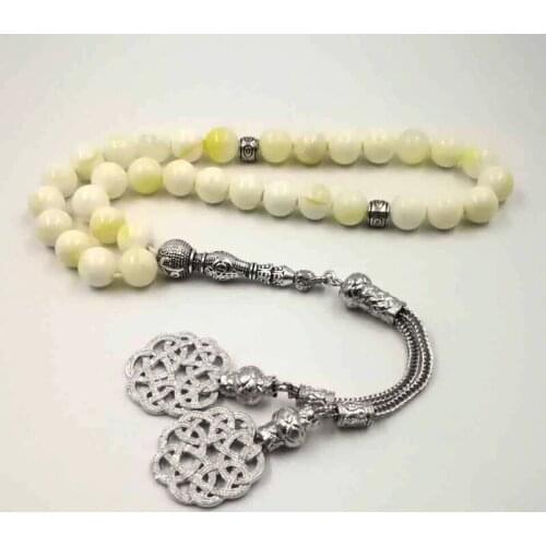 Golden shell Tasbih pulseira gift for March 8 prayer beads 33 66 99beads tespih islam women bracelet