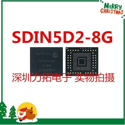 5pcs/LOT SDIN5D2-8G 5DIN5D2-8G BGA153 Ball EMMC 8GB Memory IC Mobile Phone Empty Word-bank Brand New & Original SD1N5D2-8G