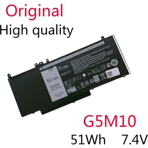 New Original Battery G5M10 For DELL Latitude E5450 E5550 Notebook 15.6" 8V5GX R9XM9 WYJC2 G5M10 7.4V 51WH