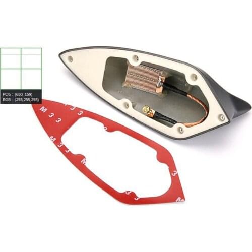 652F Portable Shark Fin Antenna Radio Signal Reception Supplies AM FM Radio Signal Aerial Adhesive Tape Base