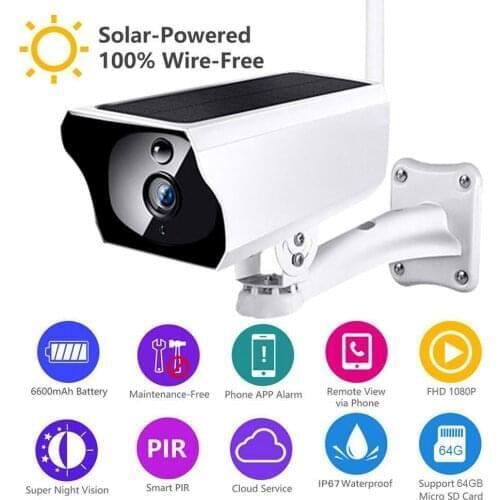 WIFI Wireless Solar Camera 1080P Outdoor Security Surveillance CCTV IP Wifi Camera PIR 1080p HD Camera Video PIR Two Way Audio