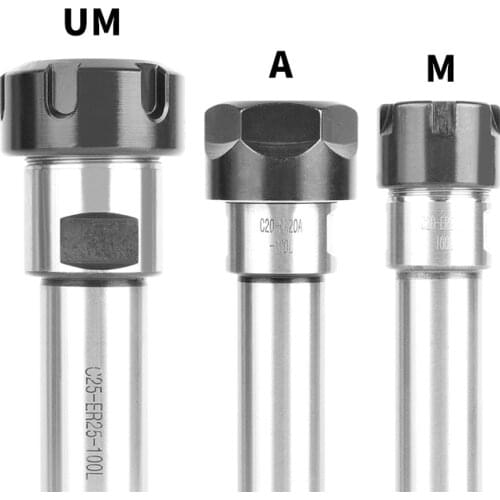 C25 ER20 100L Extension Straight Shank C25 ER25 C25 ER32 100L 150L Collet Chuck Holder CNC Milling Powerful Clamping Force