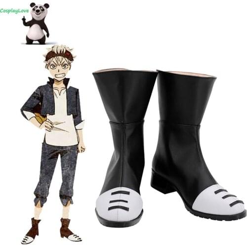 Black Clover Asta Black Cosplay Shoes Long Boots Leather CosplayLove For Halloween Christmas