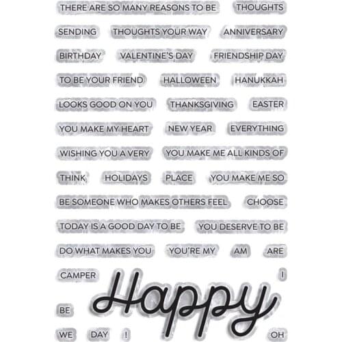 FXL Happy Toppers Transparent Clear Silicone Stamp/Seal for DIY scrapbooking/photo album Decorative clear stamp