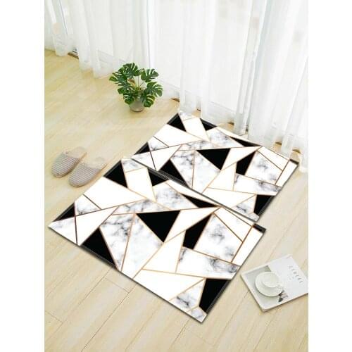 Geometric Marble Design Hogar Bath Mat Carpet in Living Room Kitchen Carpets Floor Mats Rug Entrance Door Mat