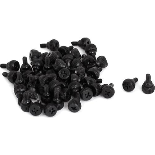 GTBL PC Computer Case Thumbscrews M3.5 Thumb Screws Black 50 Pcs