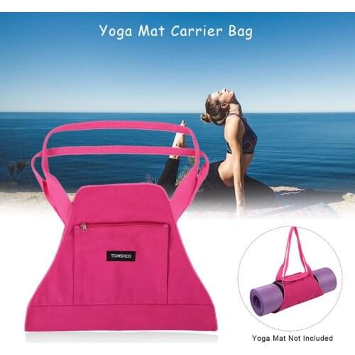 TOMSHOO Yoga Mat Carrier Exercise Yoga Mat Bag Shoulder Bag for Gym Fitness Sports Workout Travel