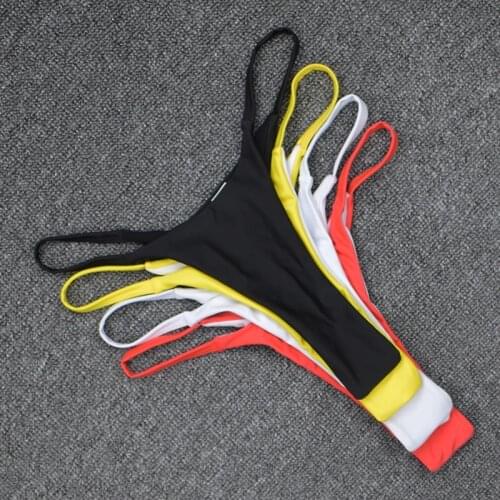 Summer 2021 Women Bikinis Sexy T-Back Bathing Trunks Low Waisted Females Thong Bikini G-String Swimwea