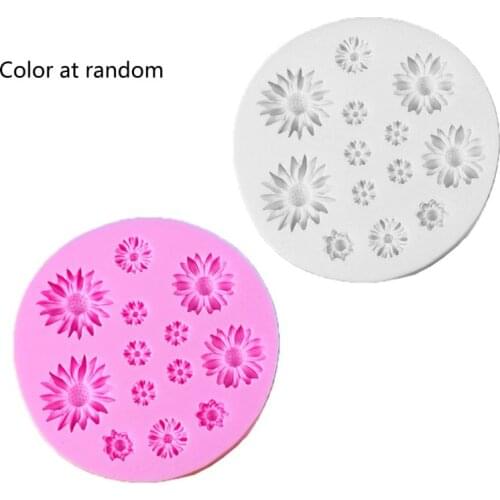 Mini Flower Silicone Cake Fondant Resin Molds Roses Flower Mold Daisy Flower Molds Small Flower Molds Jewelry Art Tools W0YA