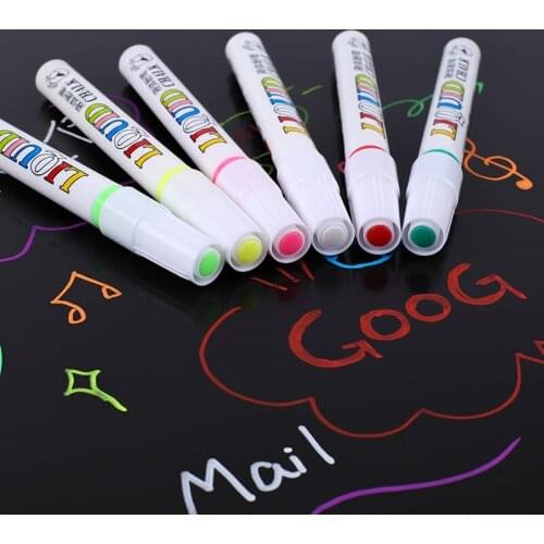 Dust-Free Water-Soluble liquid Chalk Set 12 Colors Children Painting Markers Erasable Lamp Board Pen Graffiti Painting Blackboar