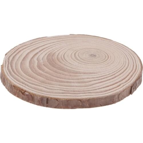 Natural Wood Slices Plate Round Wooden Chips Disc For DIY Craft Ornament