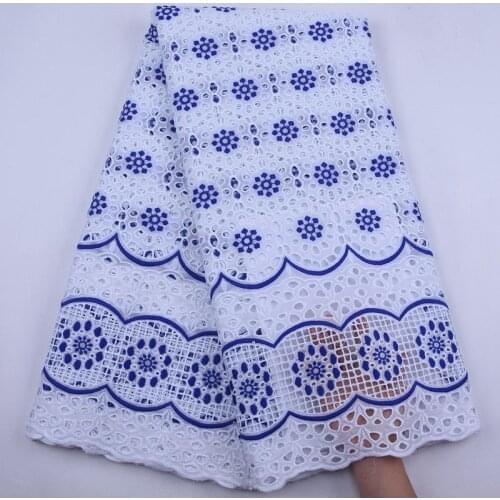 2020 Latest High Quality African Eyelet Lace Fabric Nigerian Dubai Cotton Embroidery Lace French Swiss Voile Lace Fabric S1931