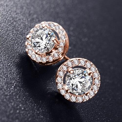 2021 NEW Real white gold color zircon earrings Snowflake earring crystals from Swarovskis couple gift wild earrings