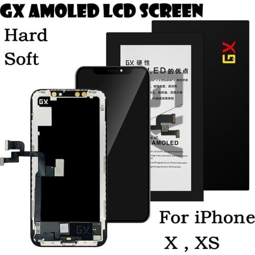 New GX Hard OLED For iPhone X XS LCD Screen AMOLED Digitizer Assembly Replacement GXS Soft