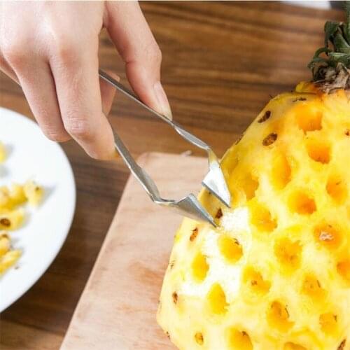Dropship Practical Easy Fruit Peeler Pineapple Corer Slicer Cutter Stainless Steel Kitchen Knife Gadgets Pineapple Slicer Clips