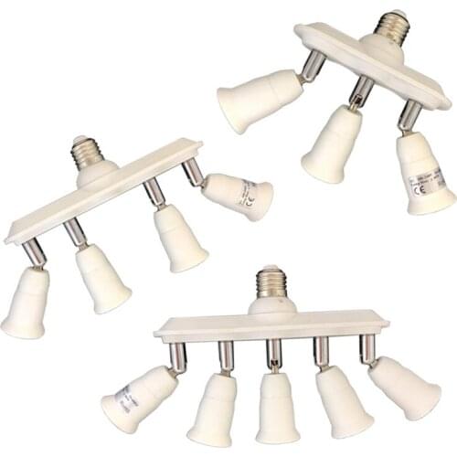 Lamp Holder Converters E27 1 to 2/ 1 to 3 / 1 to 4 / 1 to 5 Lamp Base for Photo camera light converter AC 110-240V 2 / 5 Bulbs