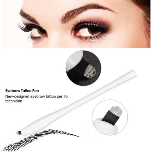 Professional Microblading Permanent Makeup Tattoo Manual Pen with 18 U Pins