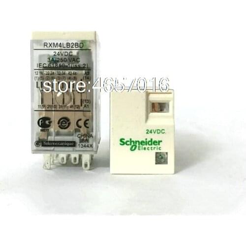 5PCS Schneider relay RXM4LB2BD RXM4LB2P7 RXM4LB2F7 RXZE1M4C 4CO 3A 24VDC 230VAC 120VAC Brand new and original Schneider relay