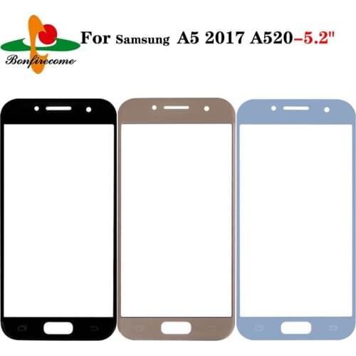 10Pcs\lot For Samsung Galaxy A5 2017 A520 A520M SM-A520F A520F Touch Screen Sensor LCD Front Touch Screen Glass Outer Lens