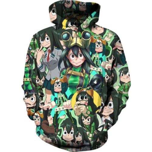 SOSHIRL New Popular Anime Hoodies My Hero Academia High Street Tops Bloody Comics 3d Print Sweatshirt Men/Women Pullover Hooded