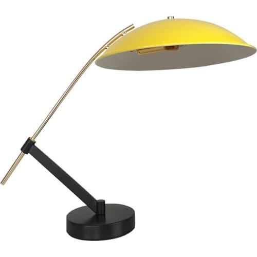 Modern Metal Yellow And Black Decoration E27 LED Eye Protection Living Room Reading Room Bedroom Table Lamp Modern Table Lights
