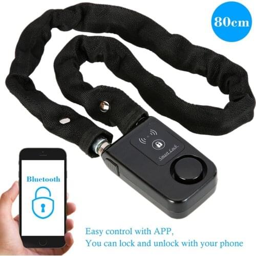 Bicycle electric car smart lock waterproof anti-theft mobile phone control 110DB alarm Bike Security lock riding accessories