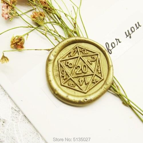 D20 Gamer Dice Wax Seal Stamp / Critical Role / Pansexual / Genderfluid / Envelop Seal / Letter Seal / Starter Kit - J477