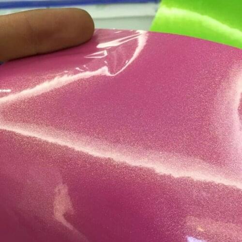 1.52x20m air free bubbles Goden Sand Pearl Vinyl Pink car wrap film
