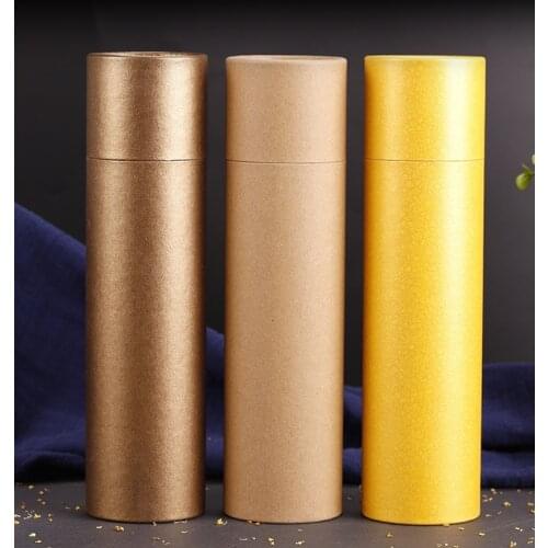 Incense Sticks Tube Paper Barrel Thickened Big Size Kraft Paper Gift Packing Box For Storage Can Fill 250g 1PC