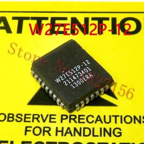 1pcs/lot W27E512P-12 W27E512 PLCC 64K X 8 ELECTRICALLY ERASABLE EPROM