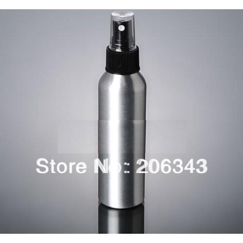 100pcs 120ml Aluminium bottle pump sprayer bottle black pump spray head Aluminum metal bottle spray bottle mist sprayer