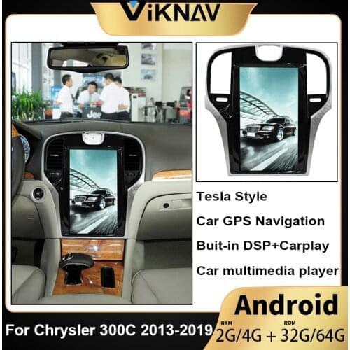 Android 2 Din Car Radio for Chrysler 300C 2013-2019 Stereo Receiver Car Multimedia Player GPS navigation Tape recorder
