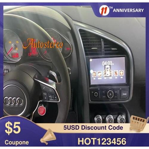 For Audi R8 Android 9 PX6 Car GPS Navigation Auto Stereo HeadUnit Multimedia Player Radio Tape Recorder Music DVD Player Carplay
