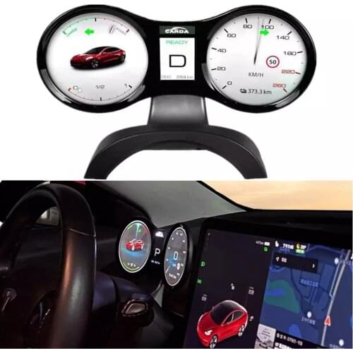 Car Gauge LCD Instrument Cluster Retrofit Multimedia Digital Dashboard for Tesla Model 3 / Model Y Head-up Display Panel Gauges