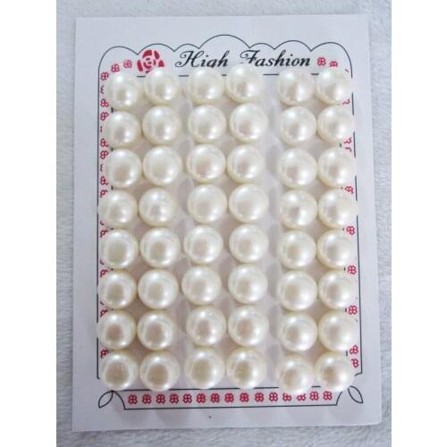 Free shipping Miss00144 96pcs 10mm white nature fresh water pearl beads, one hole pearl,bread shape