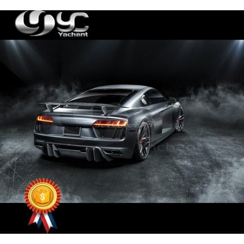 Favorable Imperfect Dry Carbon Fiber Rear Trunk Spoiler Fit For 17-18 R8 Coupe & Spyder V10 & V10 Plus VRS AERO Style Rear Wing