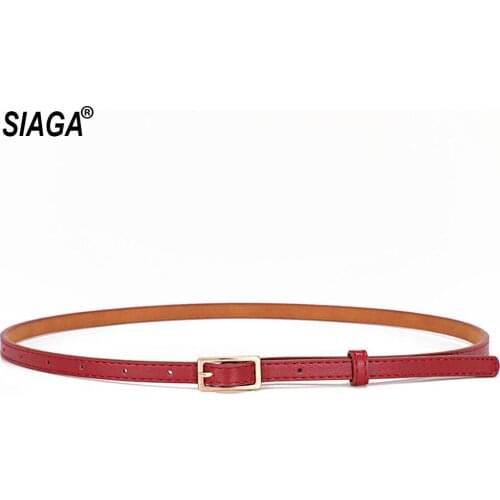 Ladies Genuine Leather Female High Waist Belt Womens Pin Buckle Metal Belts for Woman Dresses 1cm Wide2021 FCO237