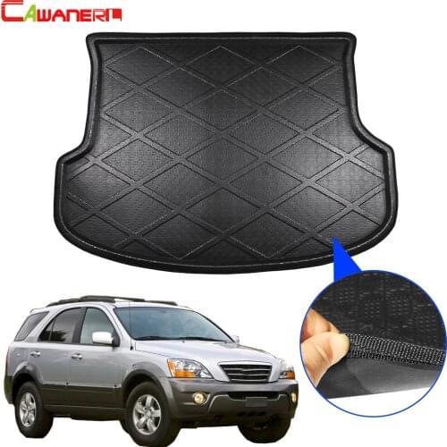 Cawanerl Car Rear Trunk Mat Tray Boot Liner Floor Luggage Mud Protection Cargo Carpet Pad For Kia Sorento 2009-2012