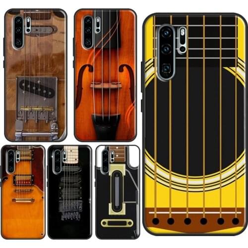 Guitar Violin Fiddle Music Case For Huawei P30 P40 P20 Pro Mate 20 10 Lite Honor 10i 20 9 8X P Smart 2019 Z Nova 5T