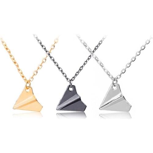Euro-American Jewelry Creative One Direction Paper Plane Vvintage Necklace British Popular Male Group Pendant Necklace