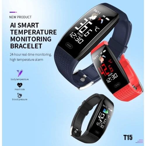 Wearpai T5 Fitness Trackers with Body Temperature Monitor Smart Watches Fitness Wristband with Pedometer Smart Bracelet