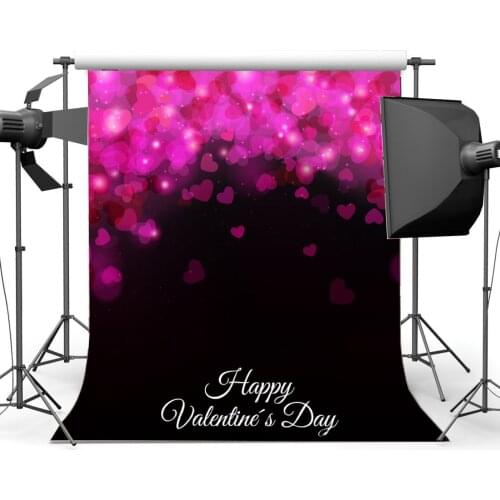Happy Valentines Day Backdrop Sweet Hearts Bokeh Halos Glitter Hearts Romantic Wallpaper Photography Background