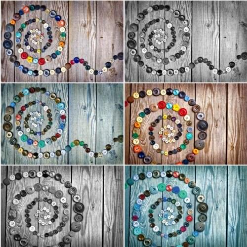 Wooden Board Backdrop Colorful Buttons and Planks Photography Background Baby Shower Celebration Photo Booth Studio Decor