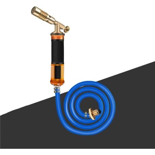 Electronic Ignition Liquefied Gas Welding Torch Kit with Hose for Soldering Cooking Brazing Heating Lighting
