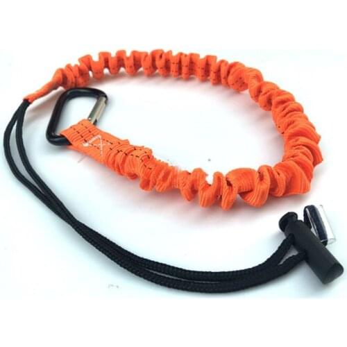 Safety Carabiner Lanyard Outdoor Climbing Harness Belt Anti-Fall Elastic Rope U2JB