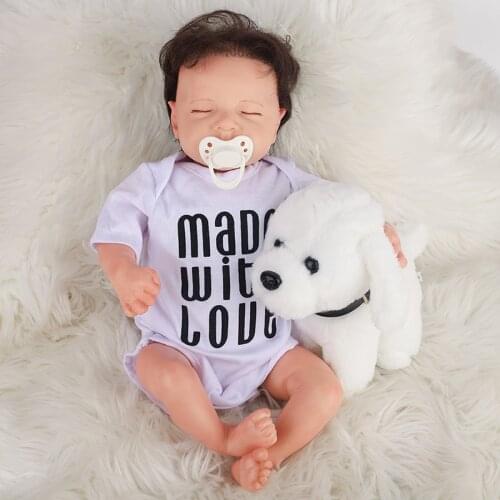 20 Inch Sleeping Reborn Dolls 50 cm Silicone Vinyl Realistic Sleeping Boy Baby Doll Toy For Child Birthday Christmas Gift