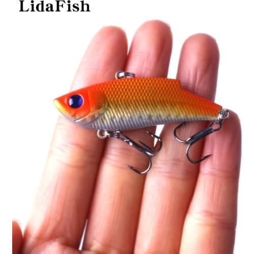LIDAFISH Brand 1Pcs New 5.5CM-10G VIB Plastic Artificial Fishing Lure Vibrating Wobbler Crank Fishing Hard Bait